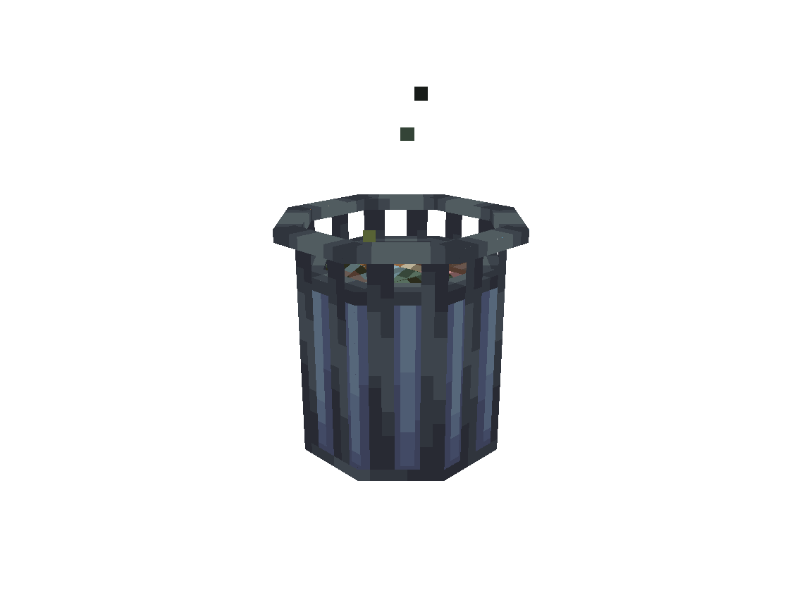 Trash Can With Flies