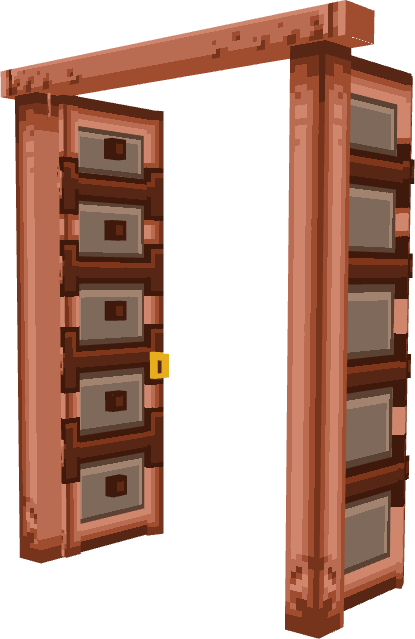 Open Decorated Door