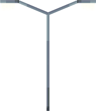 Double Modern Street Light